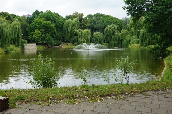 One of the old noble parks in Warsaw