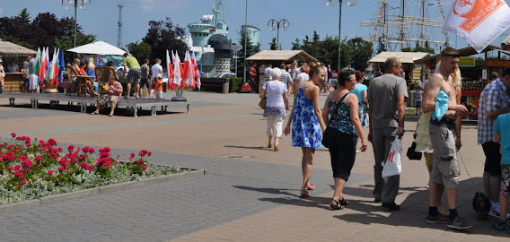 The harbour in Gdynia is where everyone relaxes in their spare time