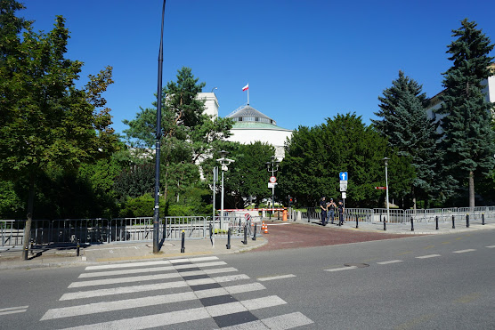 The parliament in Warsaw from outside