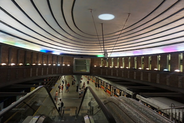 The metro station at Plac Wilsona is one of the most beautiful in Warsaw