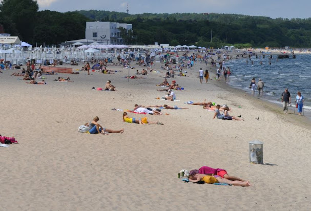 The Sopot beach is max luxury