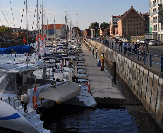 The Marina in Gdansk old town has develop into an exclusive zone, in spite of the old communist concrete buildings next to the marina