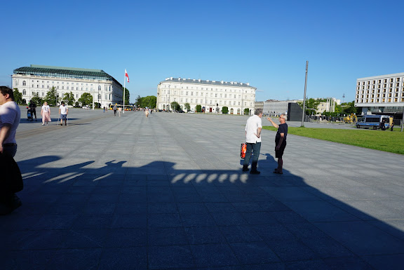 The big central square for parades in Warsaw