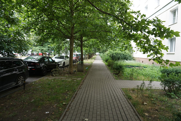 A wuiet street in the center of Warsaw