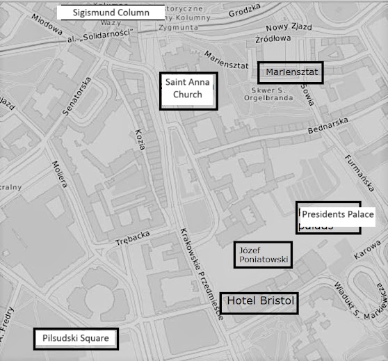 Old town Warsaw map